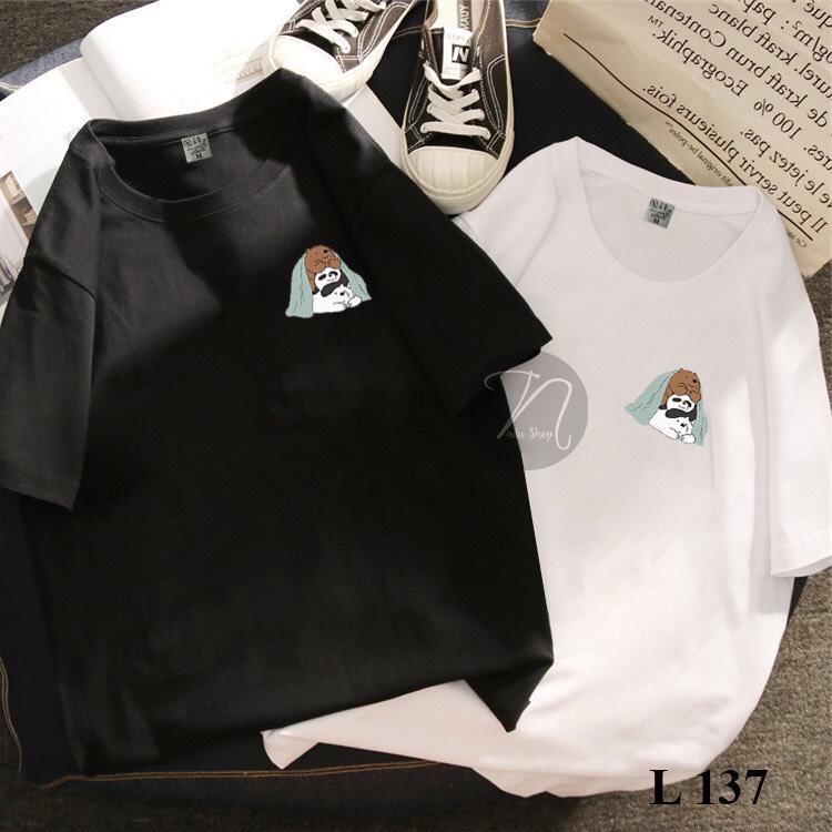 [HCM]ÁO THUN NAM NỮ CHÓ ĐẮP CHĂN CÓ BIGSIZE VẢI THUN DÀY MỊN