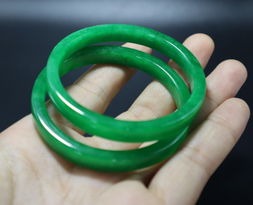 🍁[ĐÁ A-BẢN VUÔNG ] BỘ 2 Vòng tay cẩm thạch tự nhiên xanh ngọc phong cách sang trọng quý phái,hàng chụp thực tế,giao đúng sideệt đẹp,đeo nguyên cặp