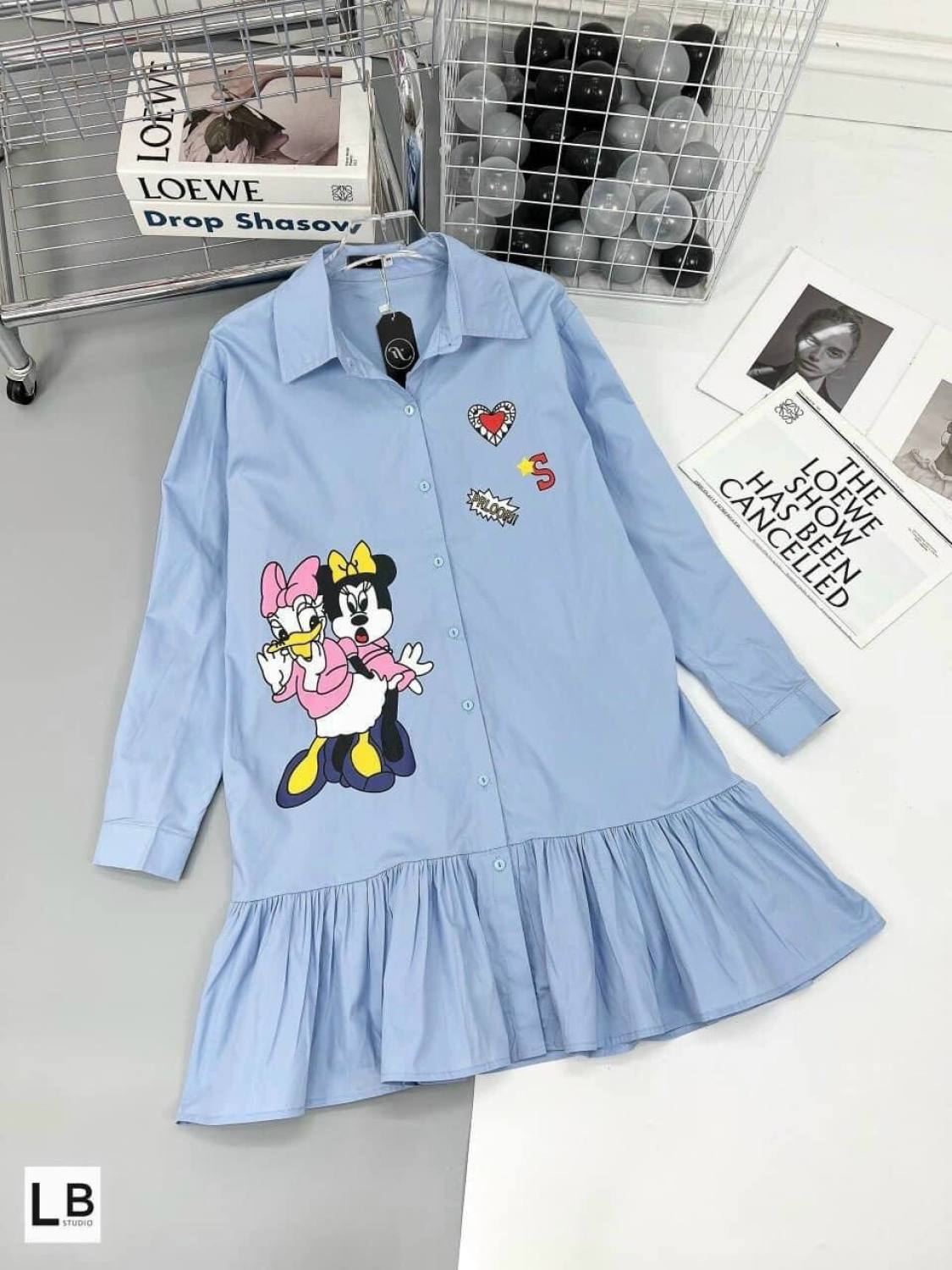 [New Sales 2024] Đầm Babydoll Đuôi Cá Mickey
