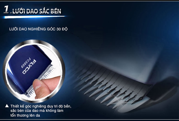 Tông đơ cắt tóc cao cấp Flyco (FC5809) tặng máy tỉa lông mũi Flyco