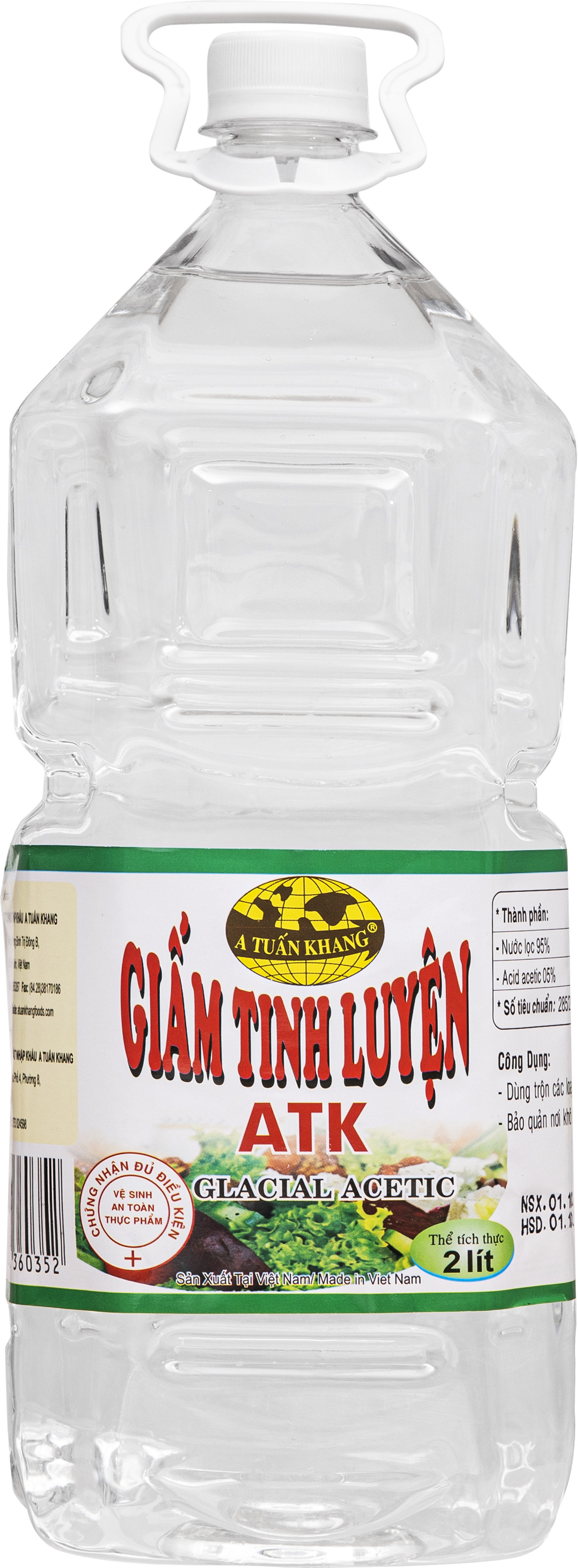 Giấm Ăn Tinh Luyện A Tuấn Khang 2L
