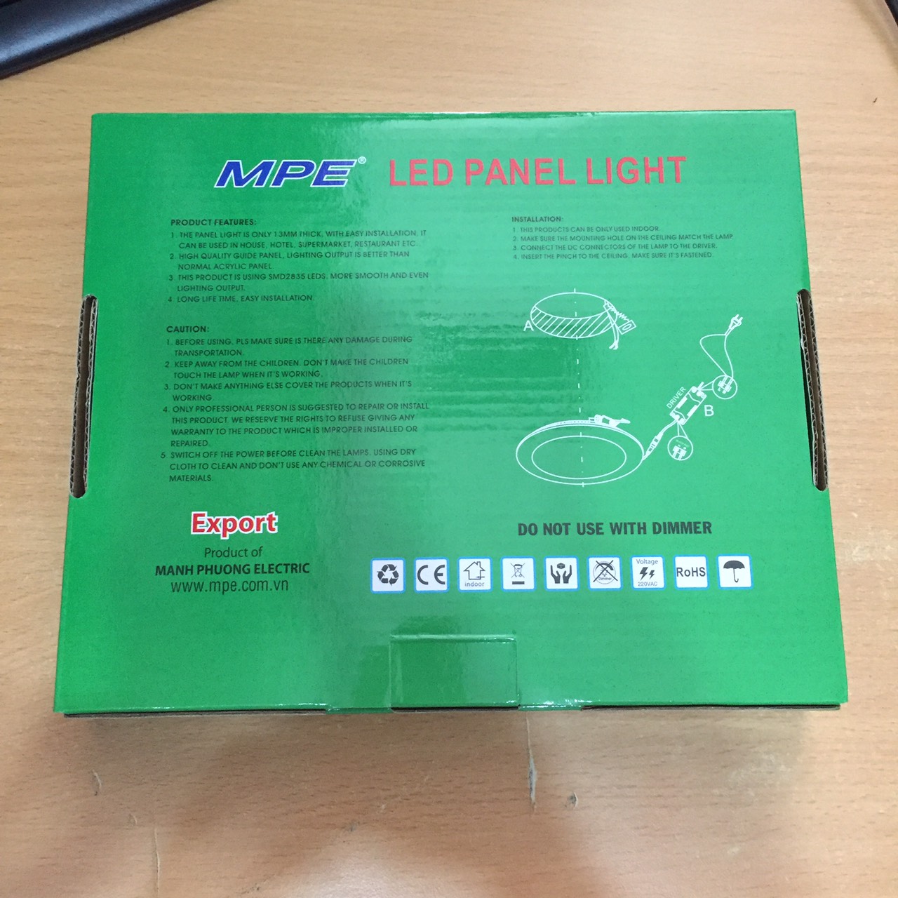 [HCM]ĐÈN LED ÂM TRẦN 12W 3 MÀU MPE MODEL RPL 12-3C