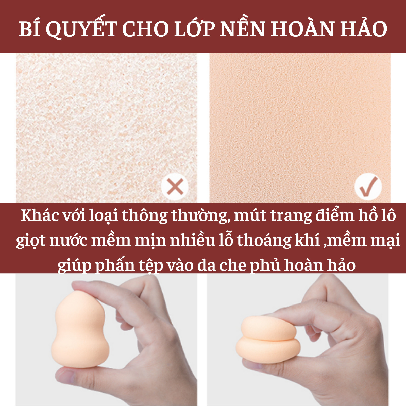 Bông Tán kem nền Hồ Lô Revlon (MÃ 18)