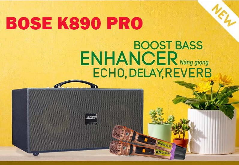 Loa Xách Tay Công Suất Lớn Blutooth BOSE K890 PRO Công Suất Âm Thanh Lớn Bass Mạnh Mẽ 2 Bass 17.5cm 1 Trng Và 1 Treble Âm Trầm Cực Mạnh Âm Thanh Sáng Mic Hút Âm Chống Hú Rít BH 12 THÁNG