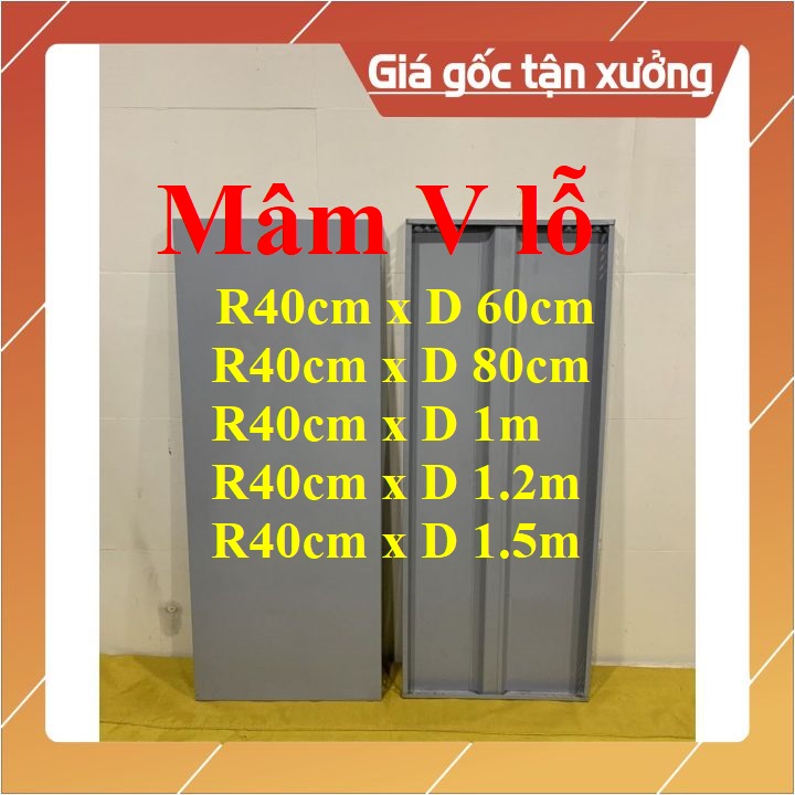 Mâm kệ sắt v lỗ rộng 40cm x
