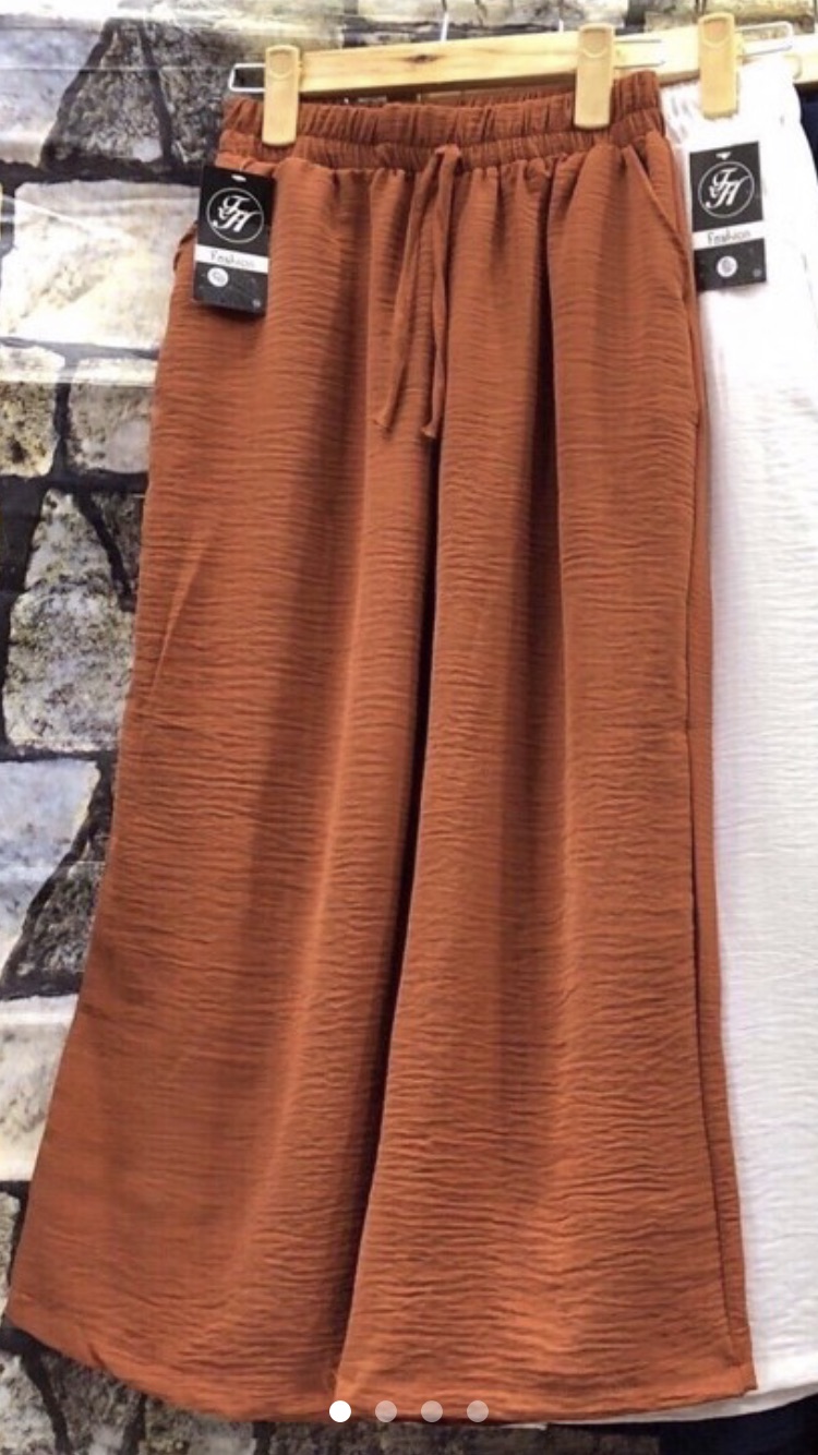 [HCM]Quần ống rộng vải đũi dài(size 40-65kg)