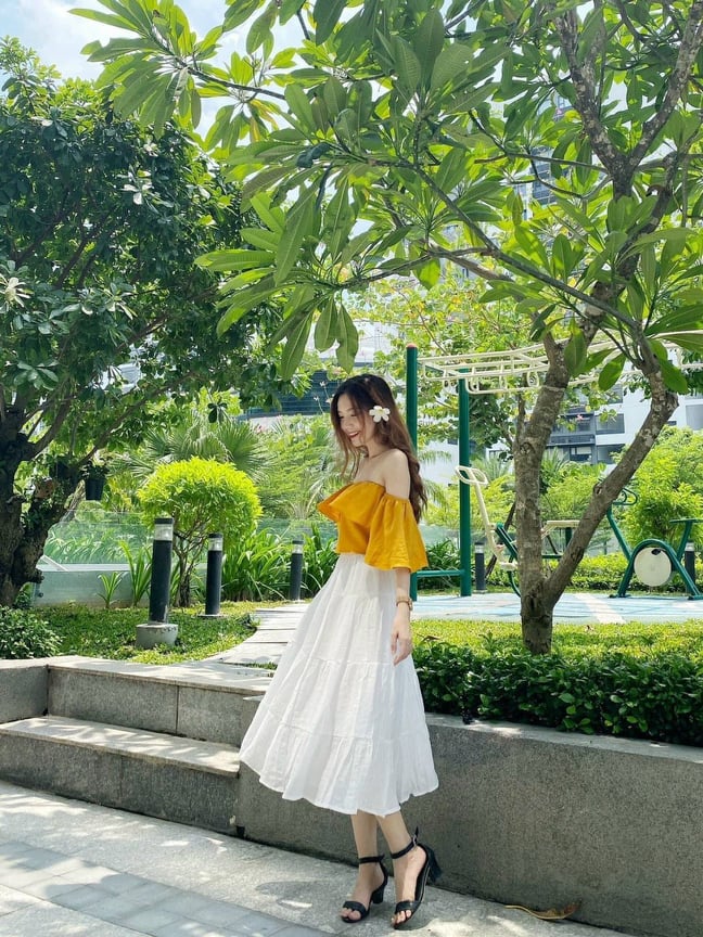 Áo trễ vai bèo siêu xinh...