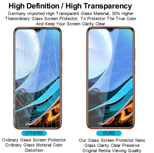 MIẾNG DÁN MÀN HÌNH CƯỜNG LỰC XIAOMI REDMI 9C , REDMI 9A