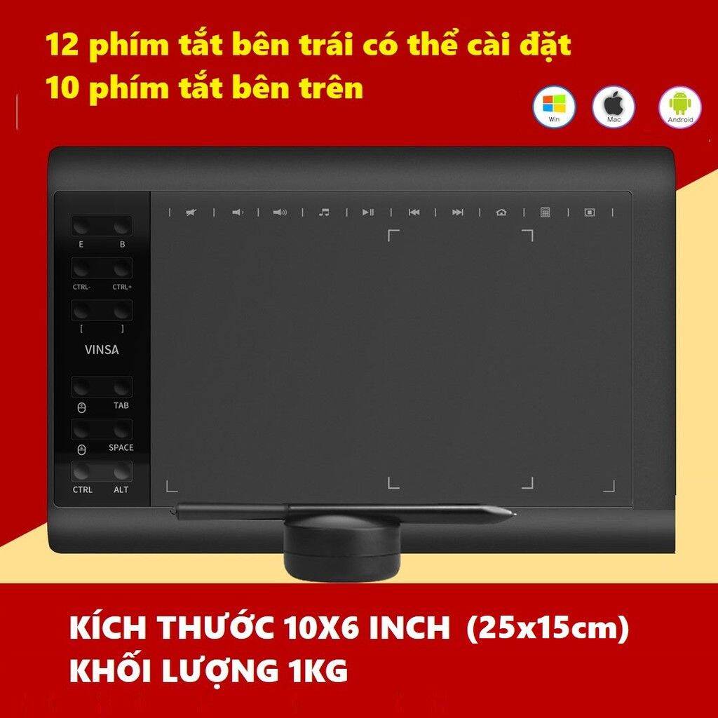 Bảng vẽ điện tử Vinsa 1060 Plus (sẵn)