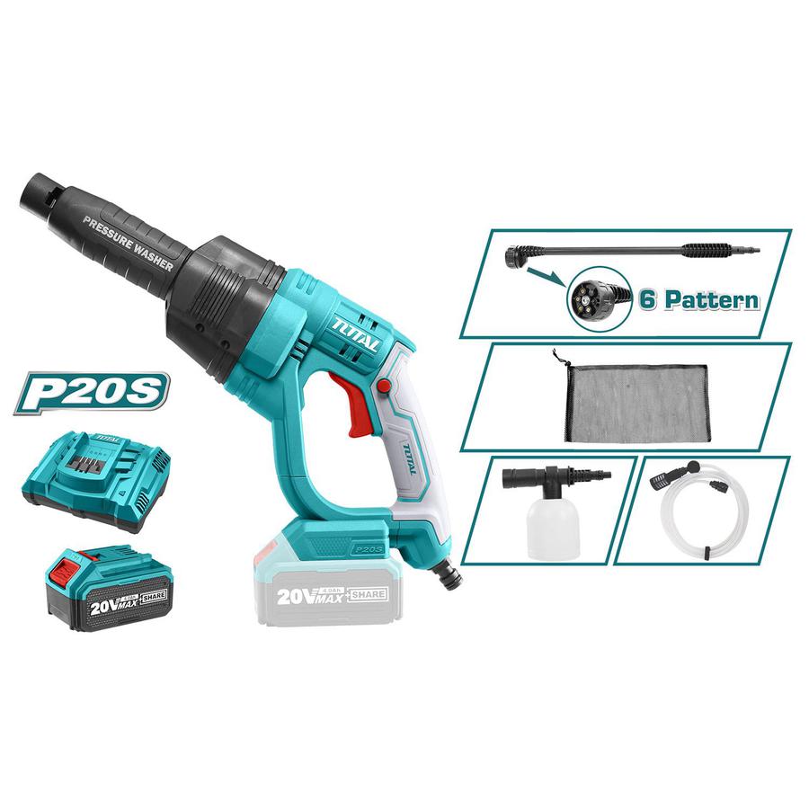 MÁY XỊT RỬA XE DÙNG PIN 20V TOTAL TPWLI20084