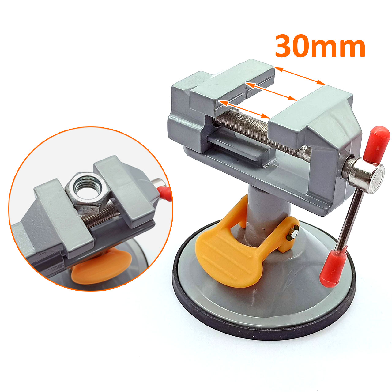 Eto mâm xoay 360 độ hít bàn kẹp độ mở 30mm để kẹp giữ