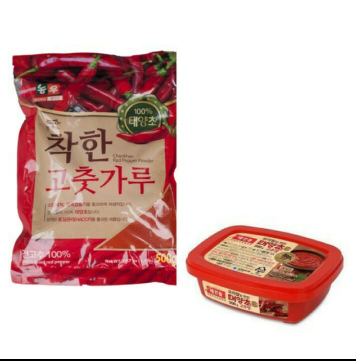 combo 500g ớt bột kèm hộp tương Gochujang 200g Hàn quốc