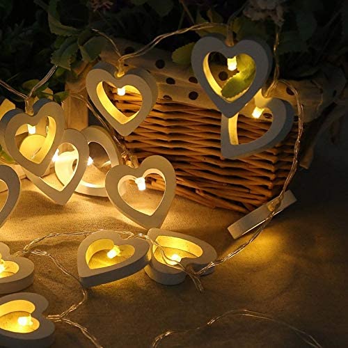 Dây Đèn Led Xài Pin AA/USB Bóng Đèn Trái Tim Trang Trí Tiệc Cưới String Light Decorative Light Valentine