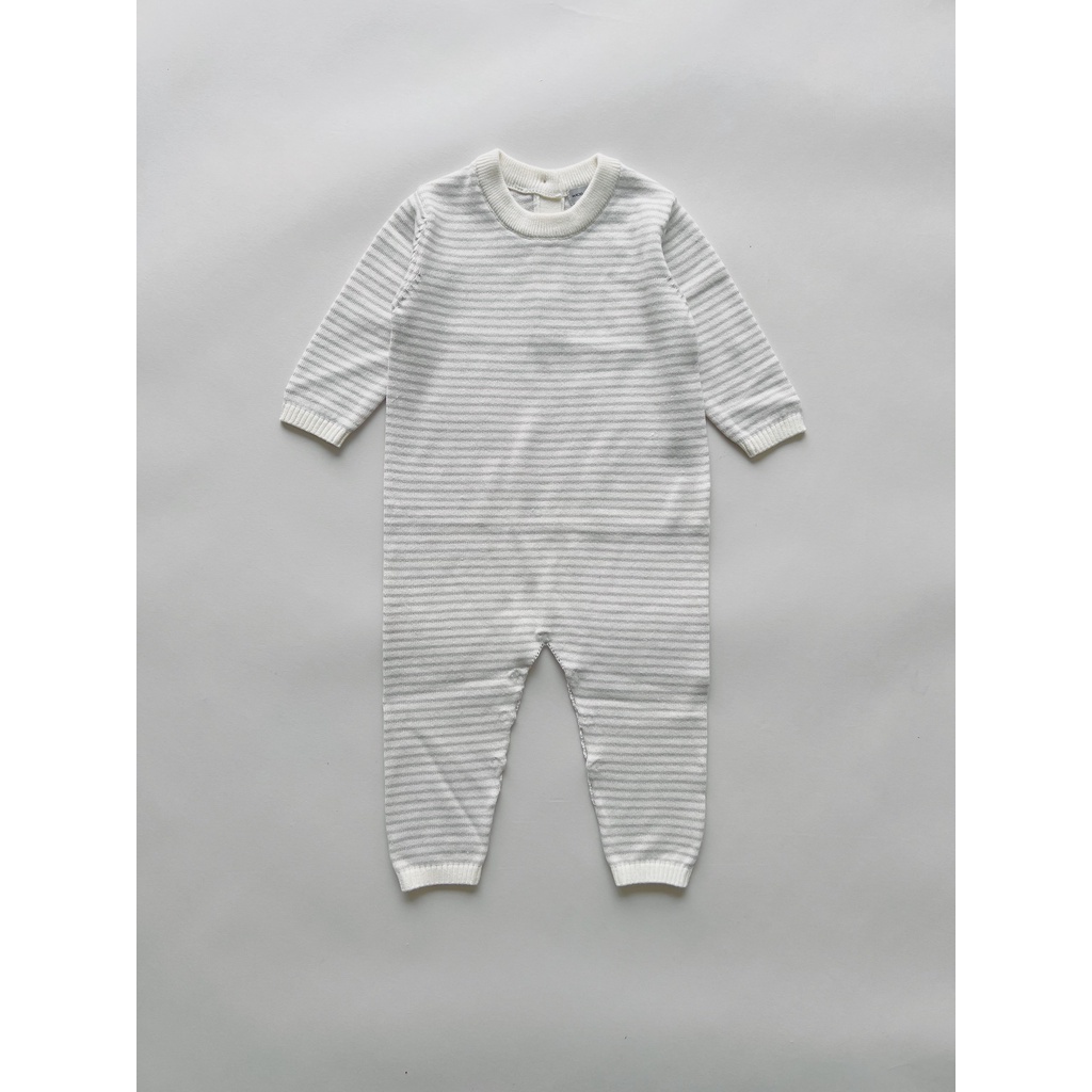 Bộ đồ bodysuit liền thân len Macro & Micro Stripe Knitted Overalls