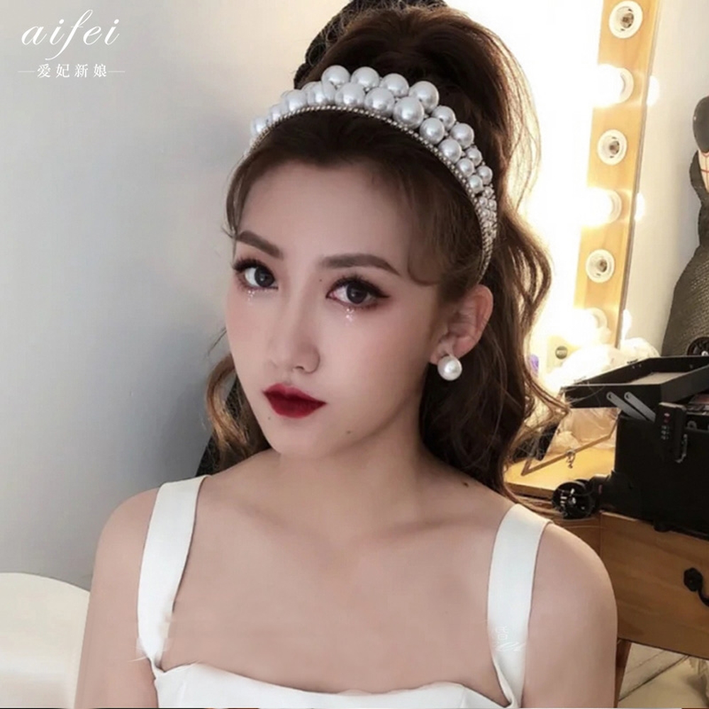 Bờm Cài Tóc Hạt Chai 2 Lớp Đính Đá