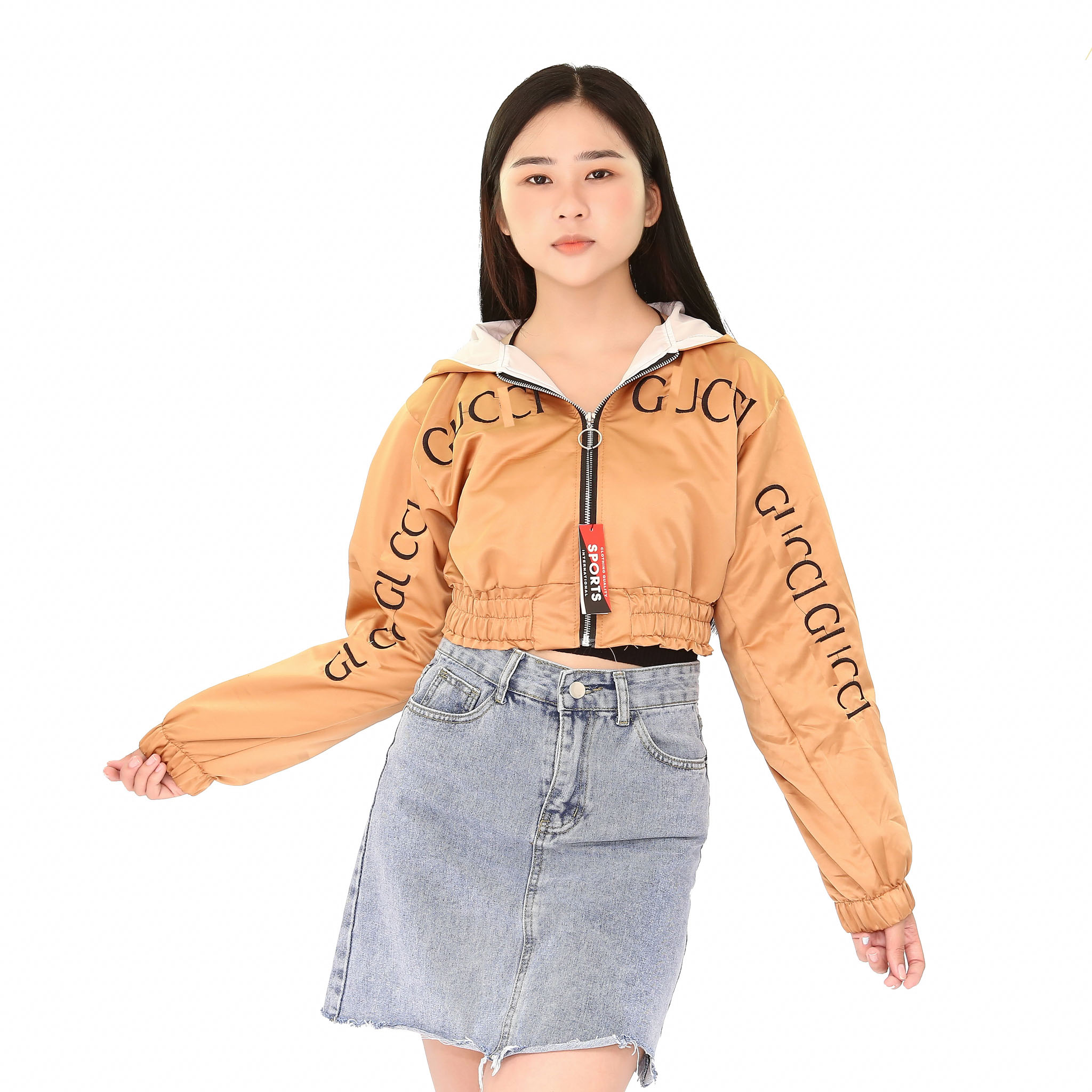 [HCM]Áo Khoác Phi Lụa Form Lửng Sang Chảnh Cá Tính Guuuuci