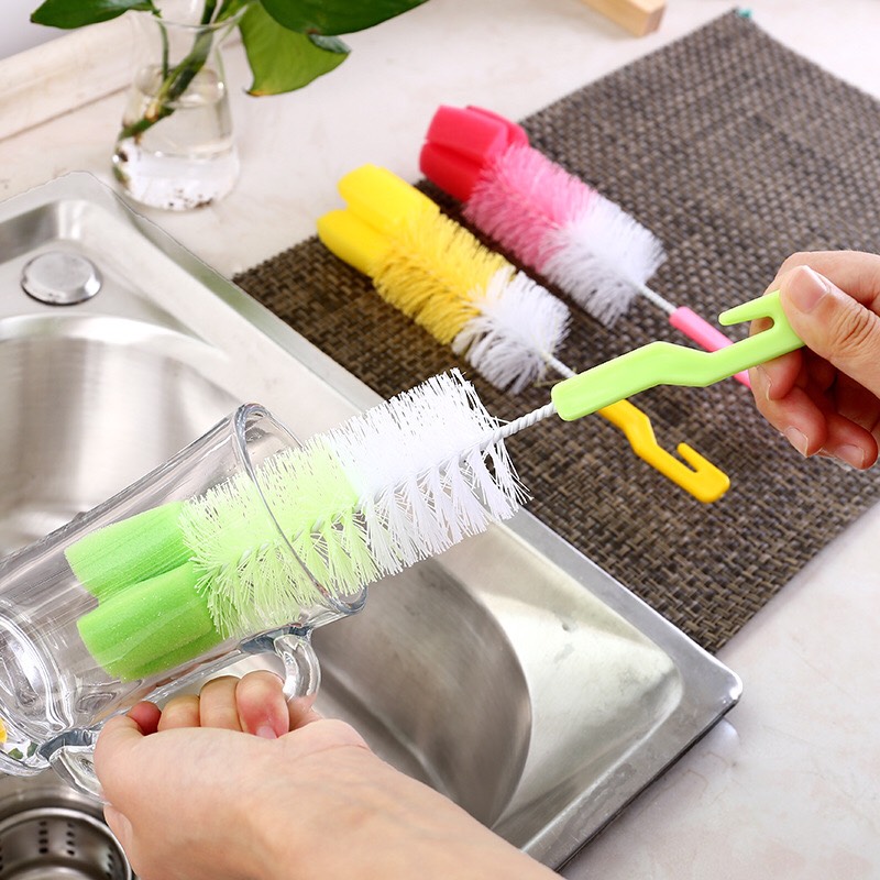 Cọ rửa bình 2 chi tiết phối màu tiện lợi TH421