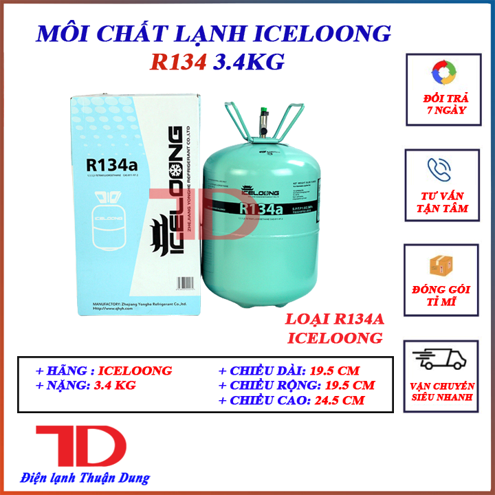 Môi chất lạnh dành cho điều hòa R134 - Điện Lạnh Thuận Dung