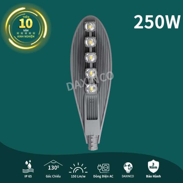 Đèn đường LED 250W Daxinco kiểu chiếc Lá