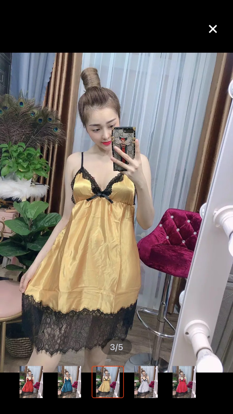 ĐẦM PHI BÓNG PHỐI REN ĐEN FREESIZE DƯỚI 55KG