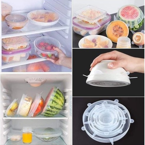 Set 6 Nắp Đậy Thực Phẩm Silicon Siêu Dai