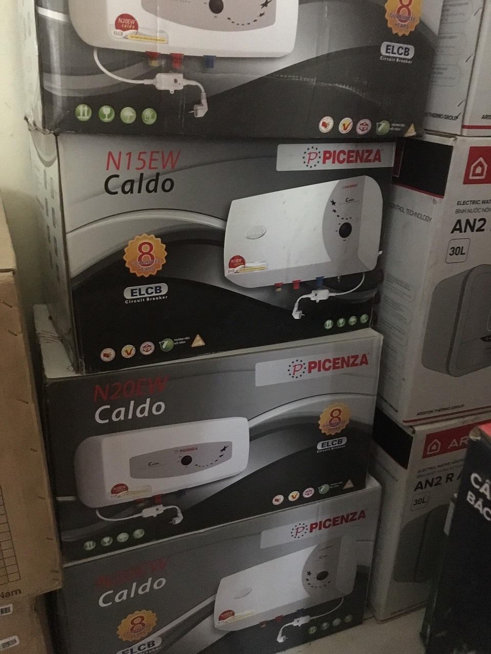 Bình nước nóng Picenza 20 lít ngang N20EW