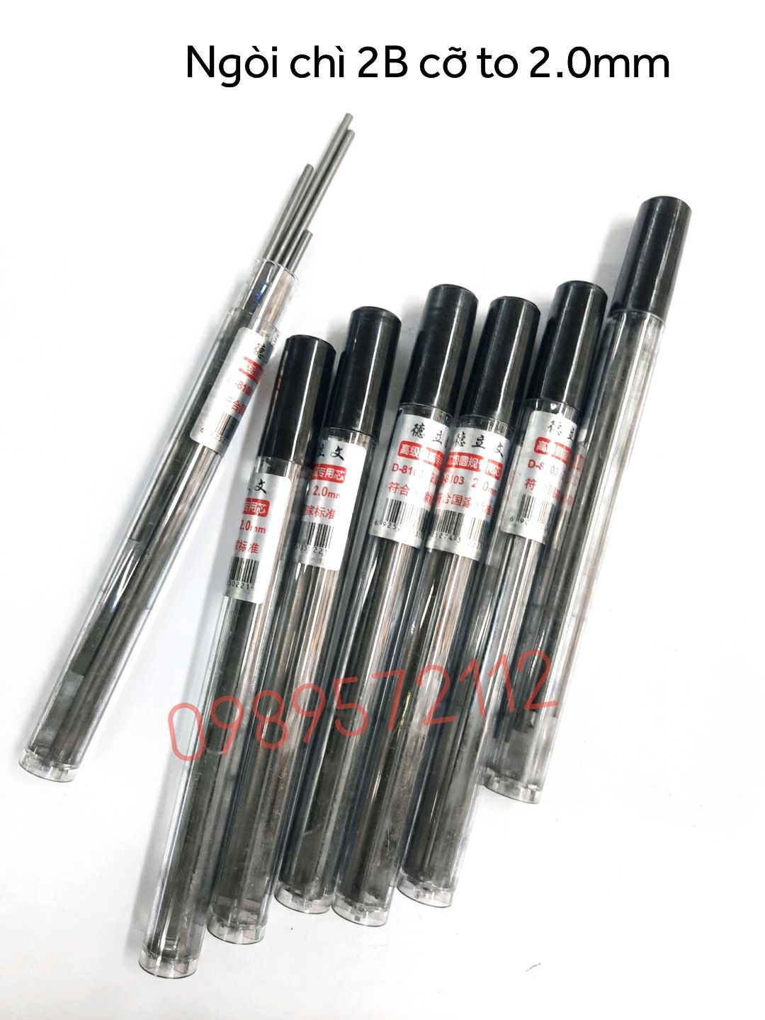combo 3 ống ngòi chì cỡ to 2.0mm 2B.