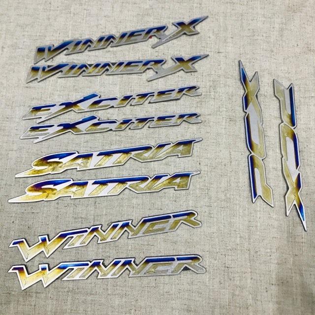 Bộ tem chữ tên xe EXCITER (100% titanium)