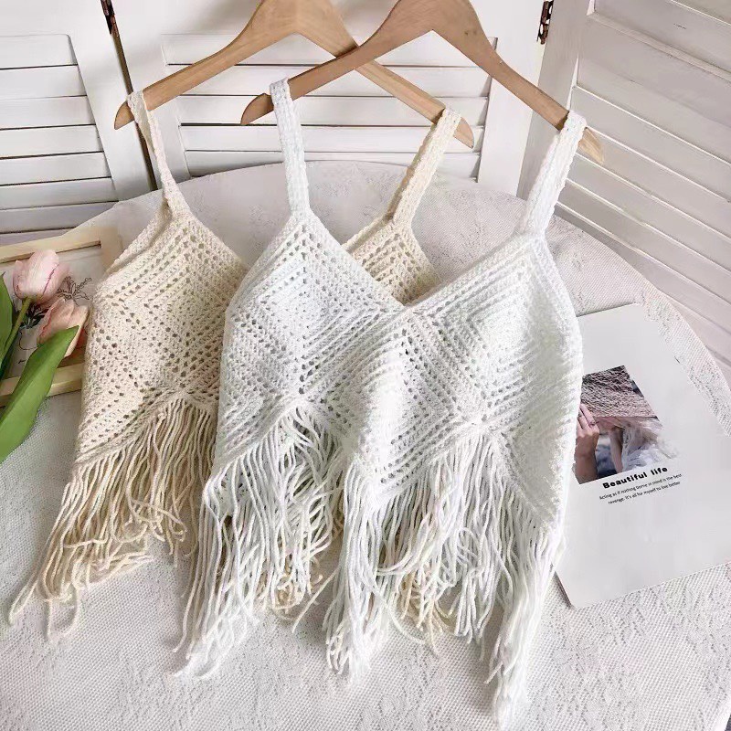 Áo bikini len móc lẻ dễ dàng mix quần( nhiều mẫu)