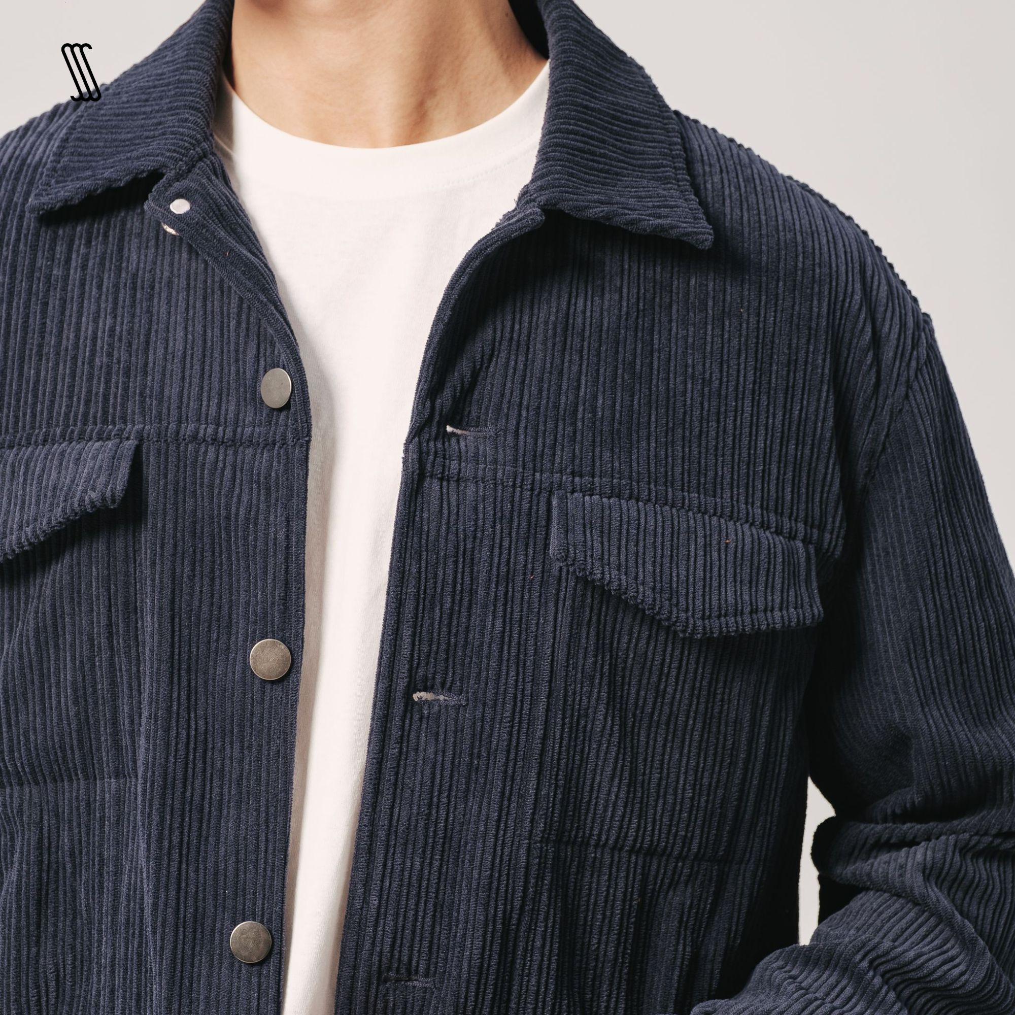 Áo khoác nam SSSTUTTER nhung có lót dáng trucker THOMAS JACKET