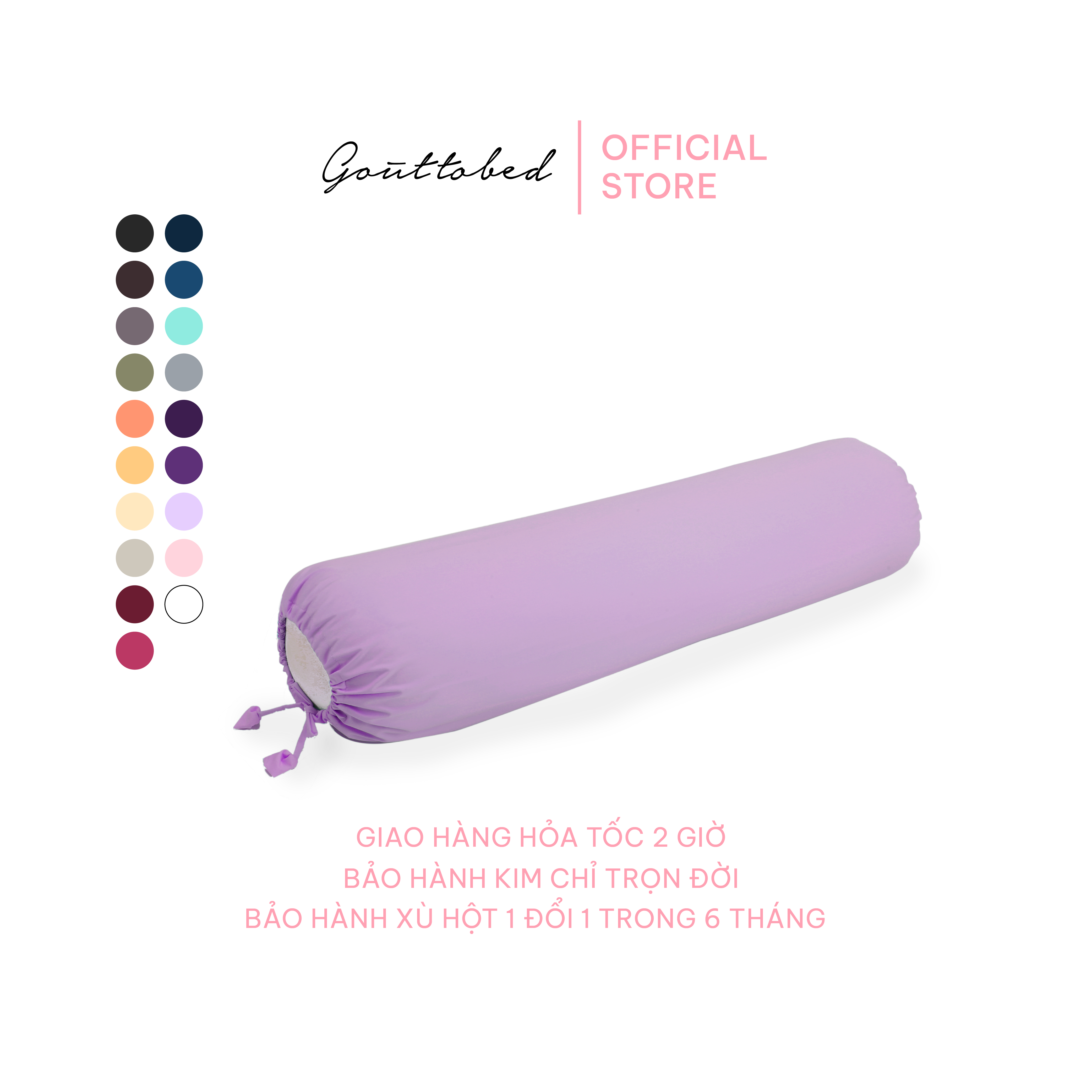Vỏ gối ôm Gouttobed vải Premium Cotton (nhiều màu và size)