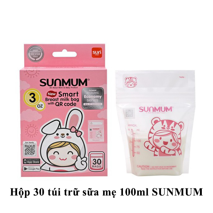 Túi trữ sữa Sunmum Thái Lan Mẫu mới