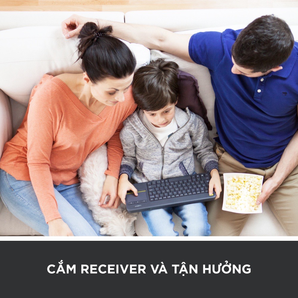 Bàn Phím không dây Logitech tích hợp Touchpad K400 Plus