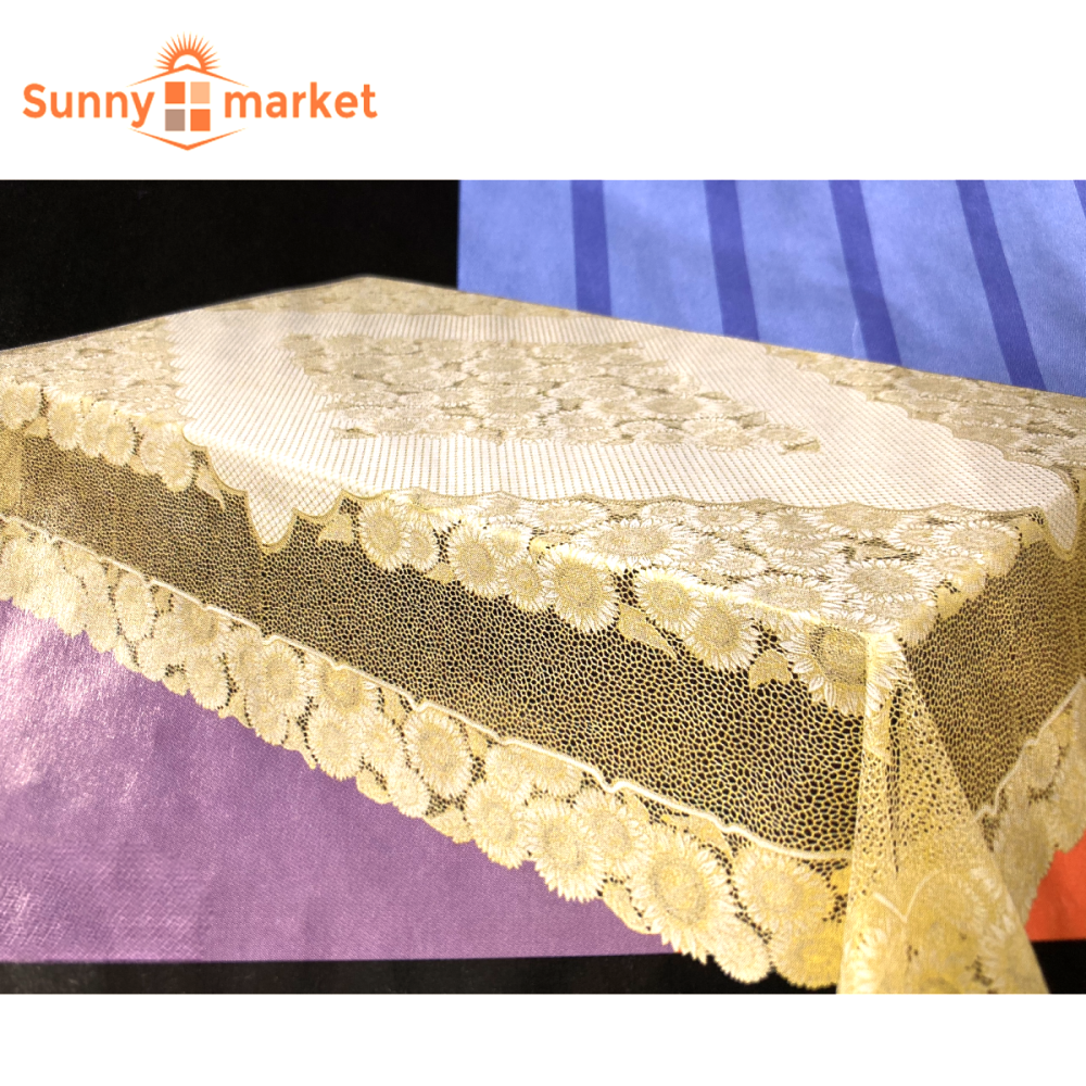 Khăn trải bàn kích thước 150x225 cm chống thấm, họa tiết sang trọng