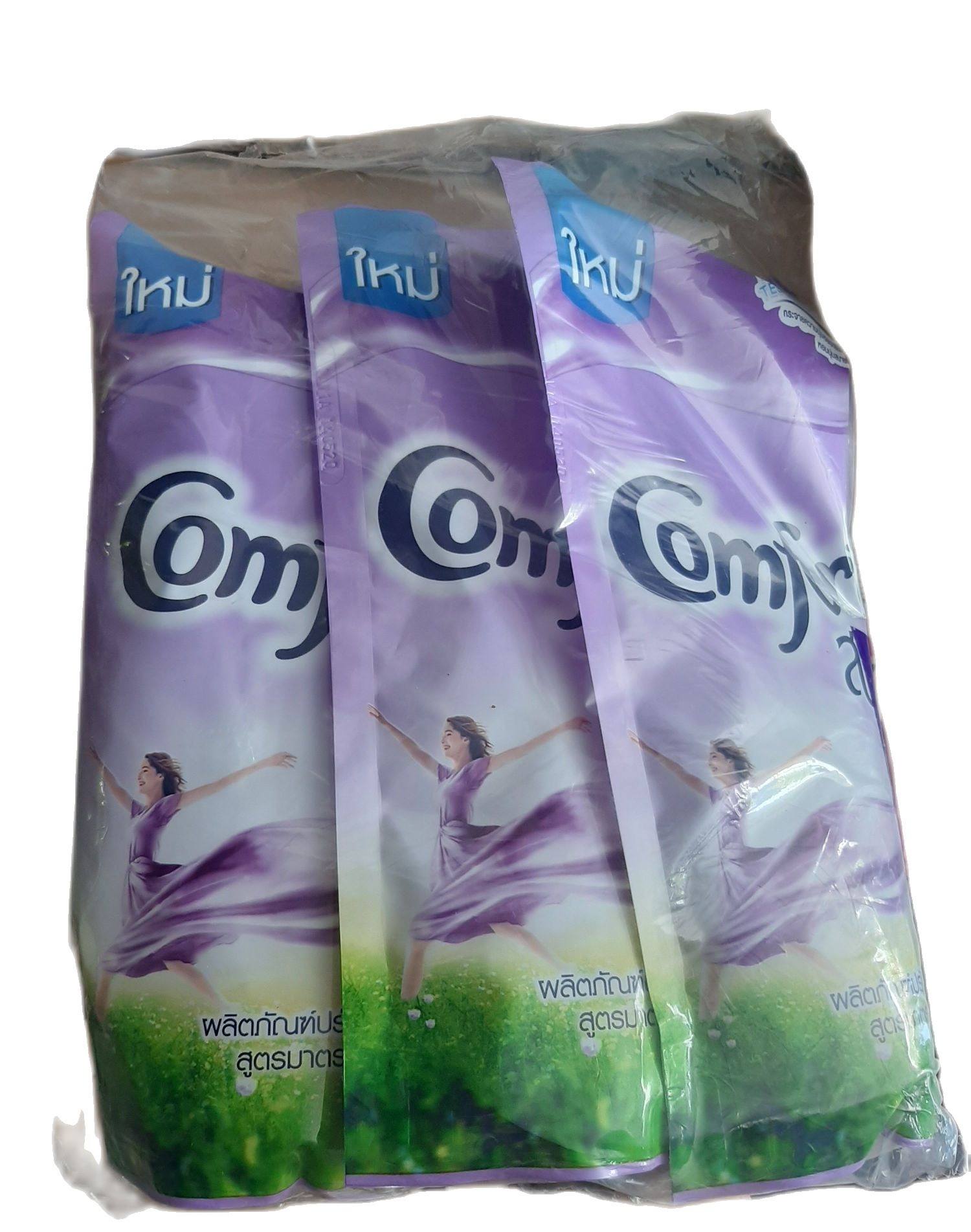 (sét 4 gói) Nước xả vải comfor thái lan màu tím 580ml