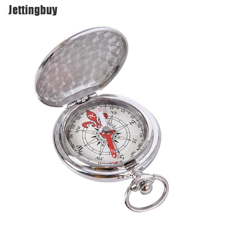 Jettingbuy La Bàn Lật Đồng Hồ Bỏ Túi Móc Khóa La Bàn Điều Hướng Đi Bộ Đường Dài Di Động