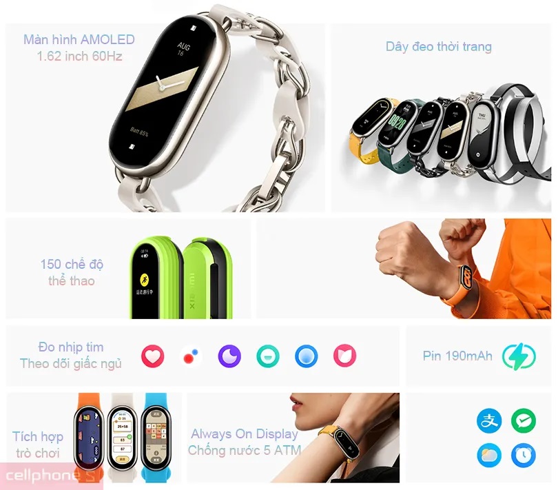 MiBand 8 Xiaomi smart band 8 Int'l-authentic