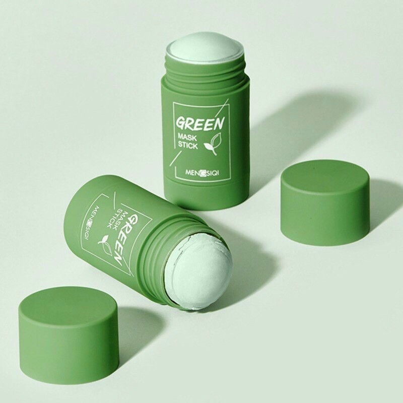 Mặt nạ đất set trà xanh Dạng Lăn - Nạ Đất Set Cà Tím Trắng Da- Se Khít Lỗ Chân