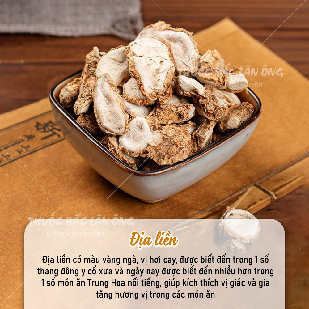 Địa liền 1Kg, tam nại khô, thái lát mỏng, thơm, sạch, trắng - Lãn Ông