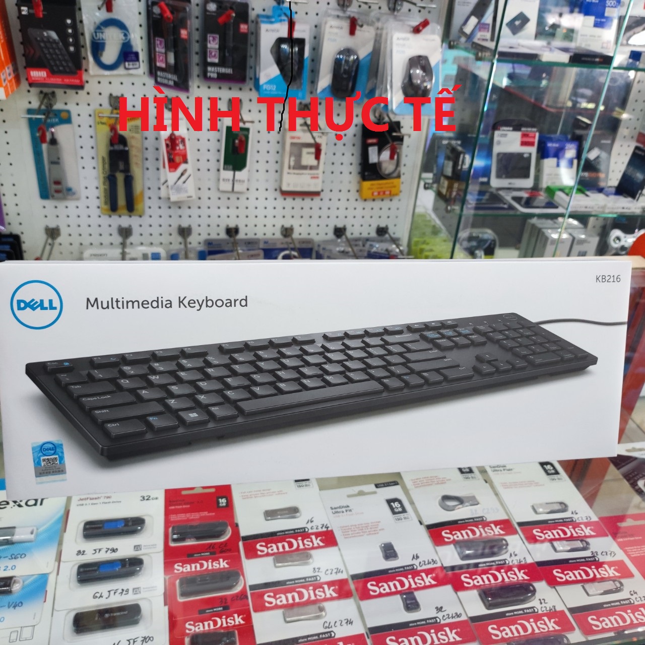 Bàn phím cổng USB DELL KB216 (Đen) Chính Hãng