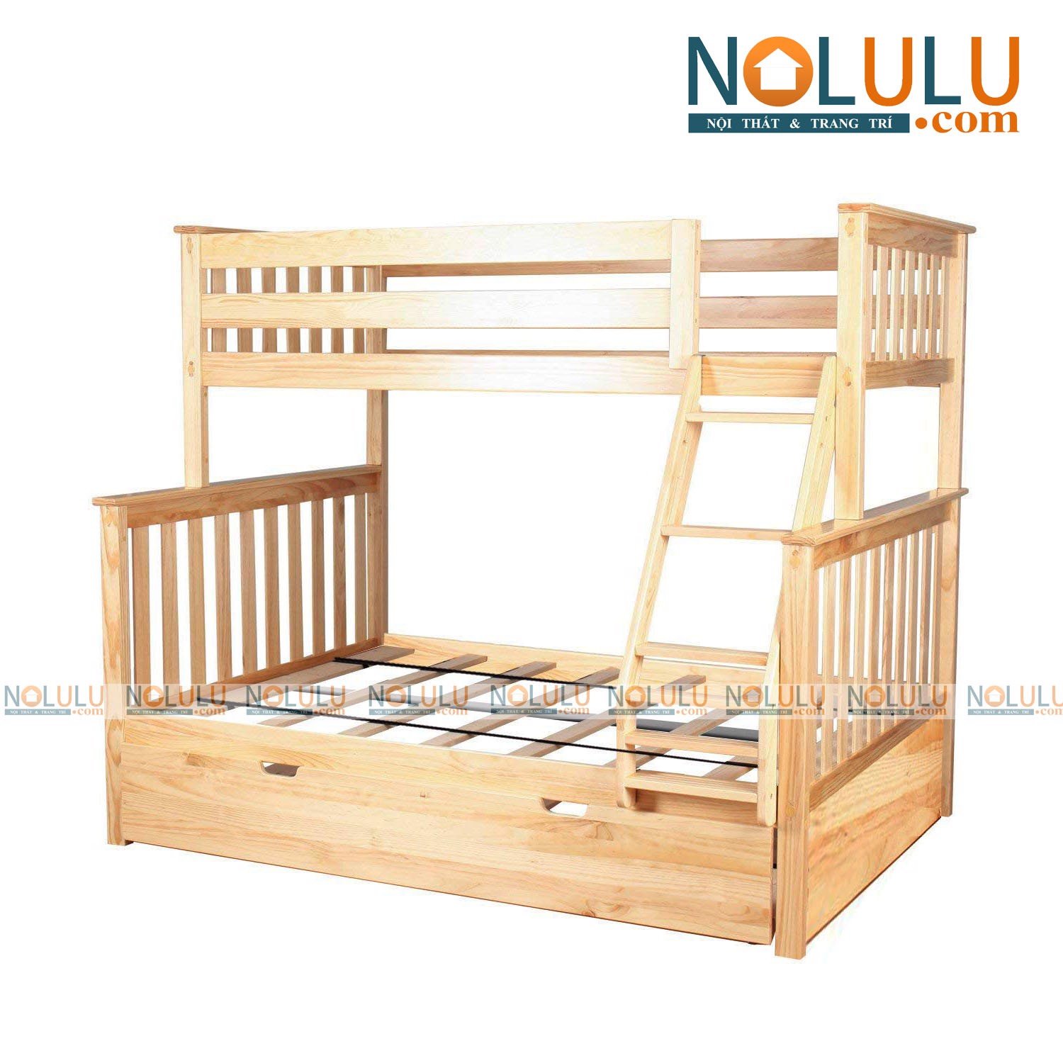 [FREE SHIP] Giường 2 Tầng K.Bed (1m/1m4) xuất khẩu có ngăn kéo. Gỗ thông cao cấp nhập khẩu đã qua xử lý chống cong vênh và mối mọt