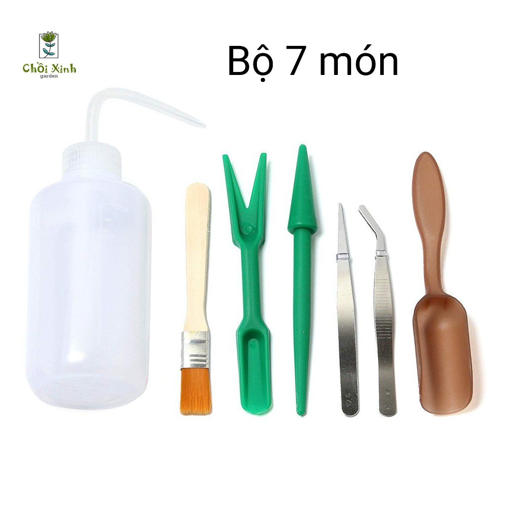 Set 7 món dụng cụ trồng cây sen đá, xương rồng, tiểu cảnh