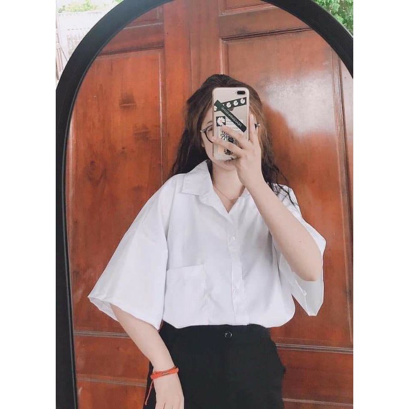 Áo Sơ Mi Tay Lửng (Ảnh Thật)