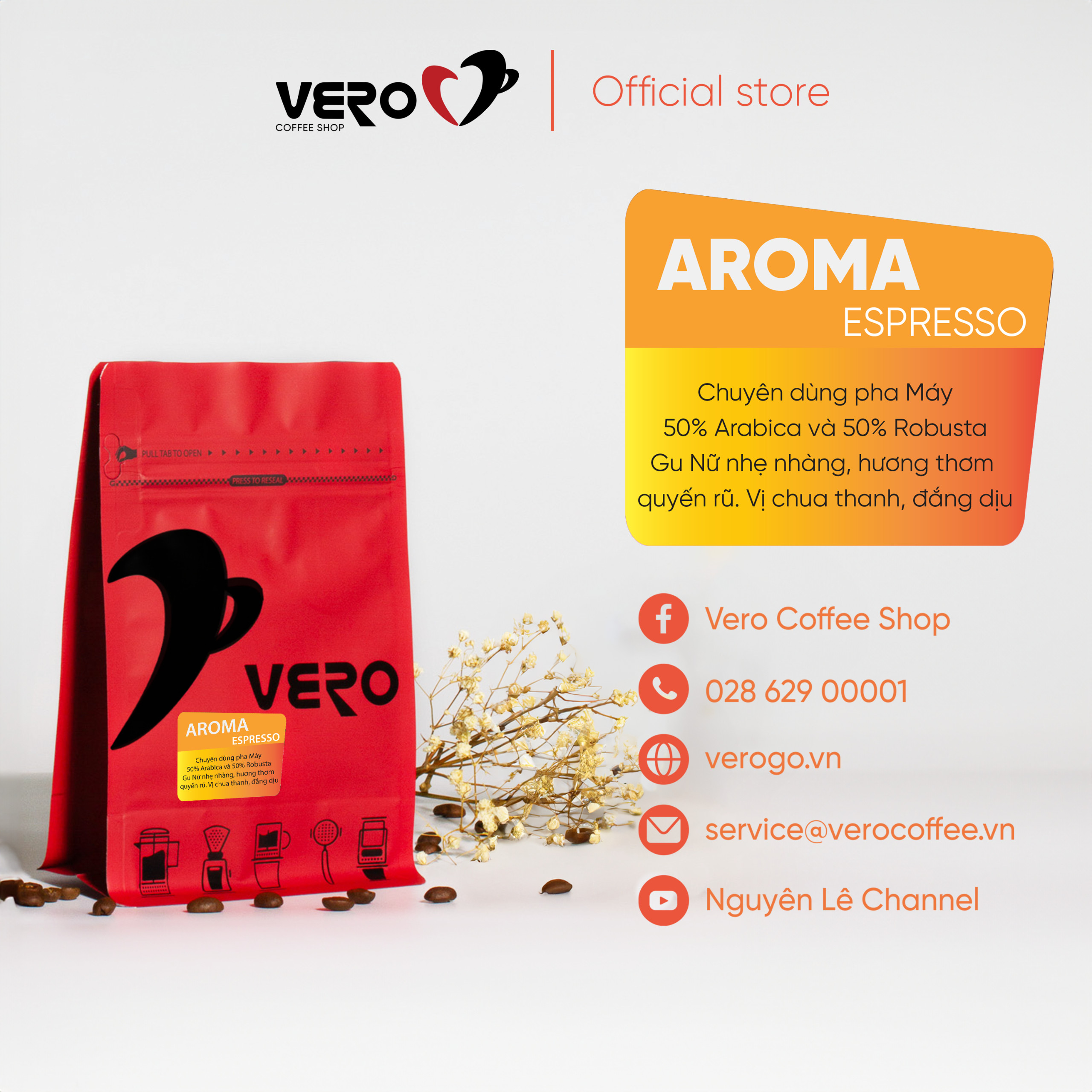 Cà Phê Vero Aroma Espresso 250gr