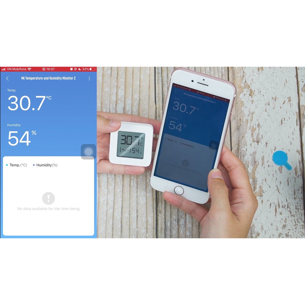 Đo nhiệt độ- độ ẩm Bluetooth Mijia gen 2 XIAOMI LYWSD03MMC