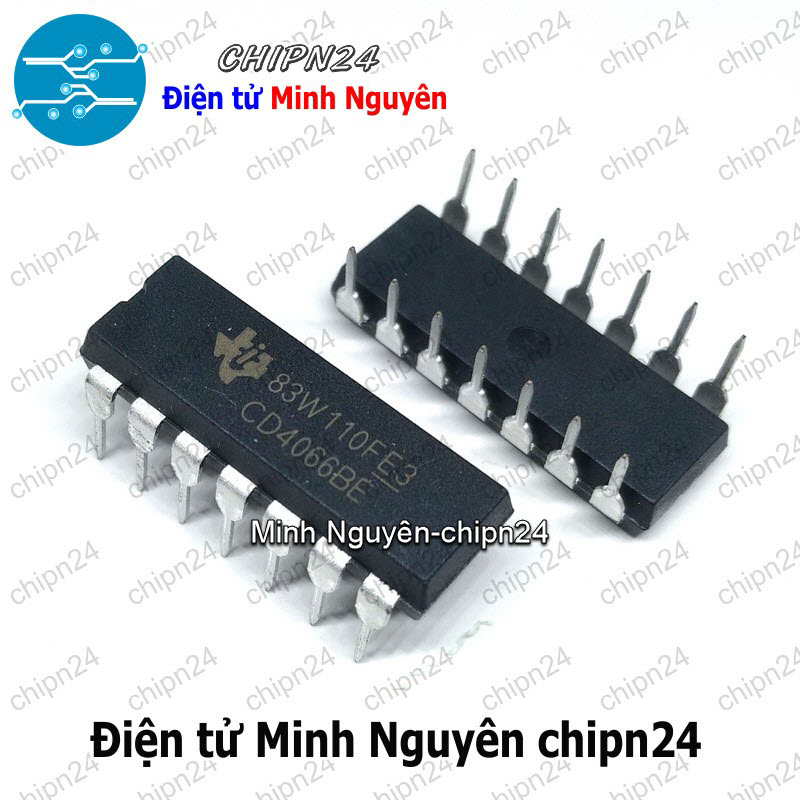 [2 con] (DT) IC CD4066 DIP-14 Hàng Tốt TI (CD4066BE) (IC khóa tương tự và số 2 chiều) - HH002497