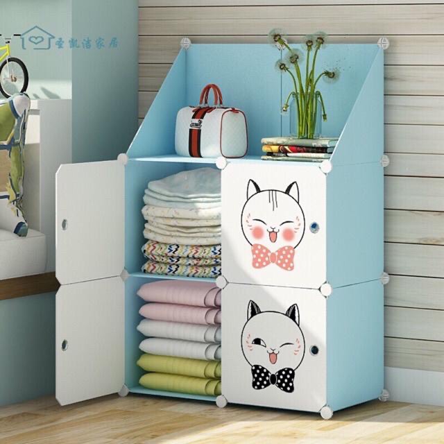Tủ nhựa ghép có ô xéo để đồ trang trí