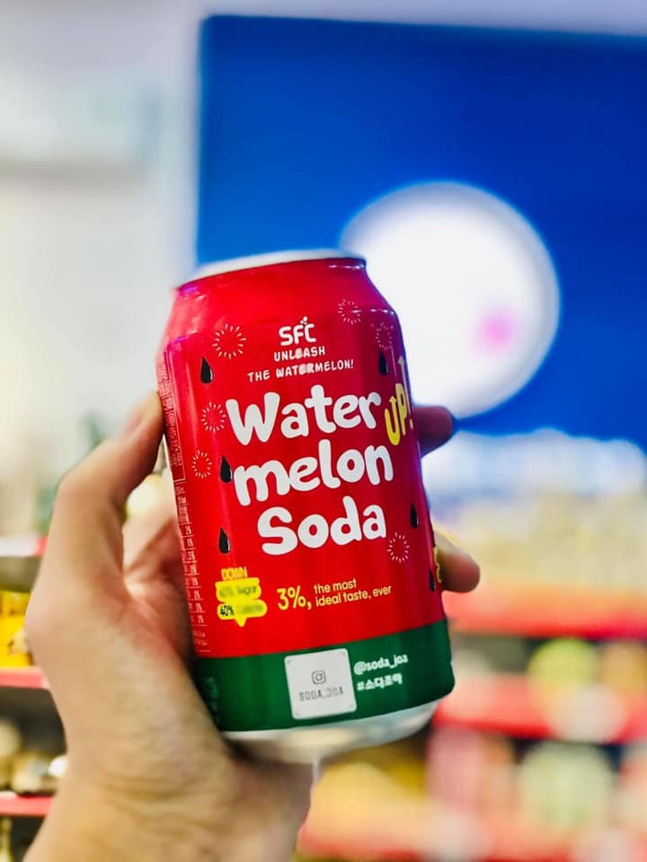 HCMNước uống soda Hàn Quốc có gas vị dưa hấu 1lon 350ml