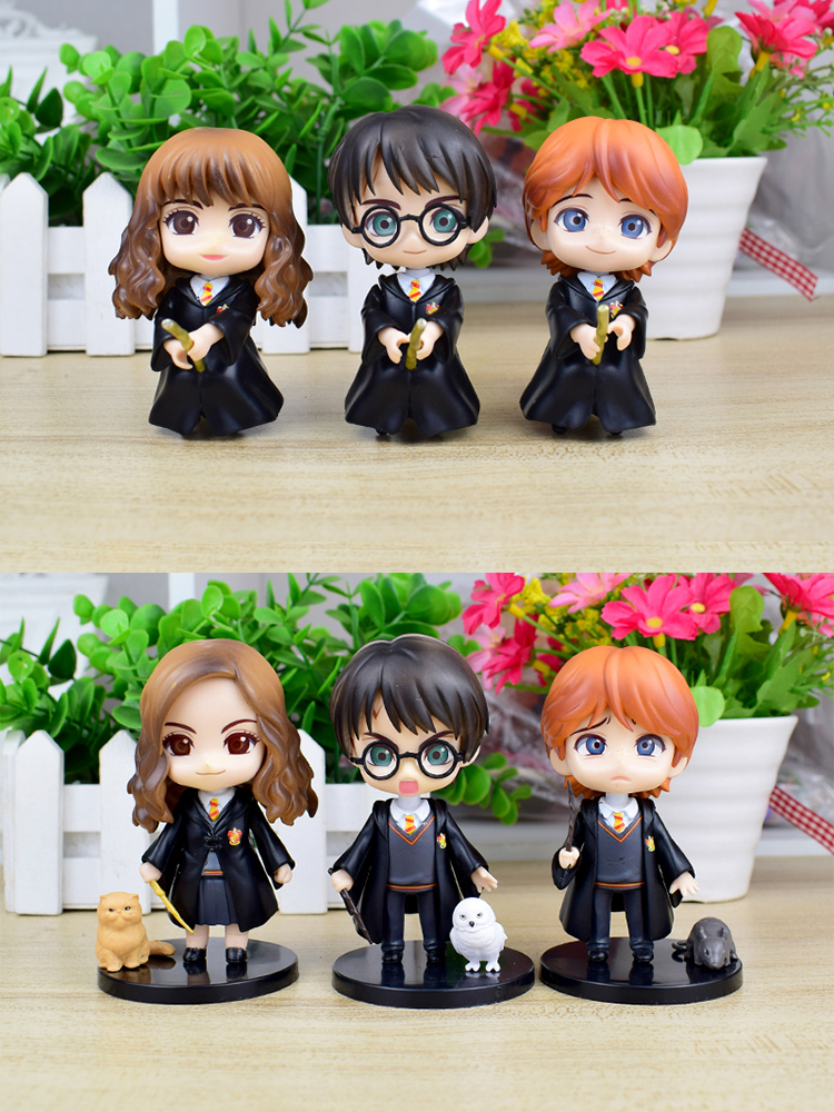 Mô hình Harry Potter, Hermione Granger, Ron 9cm