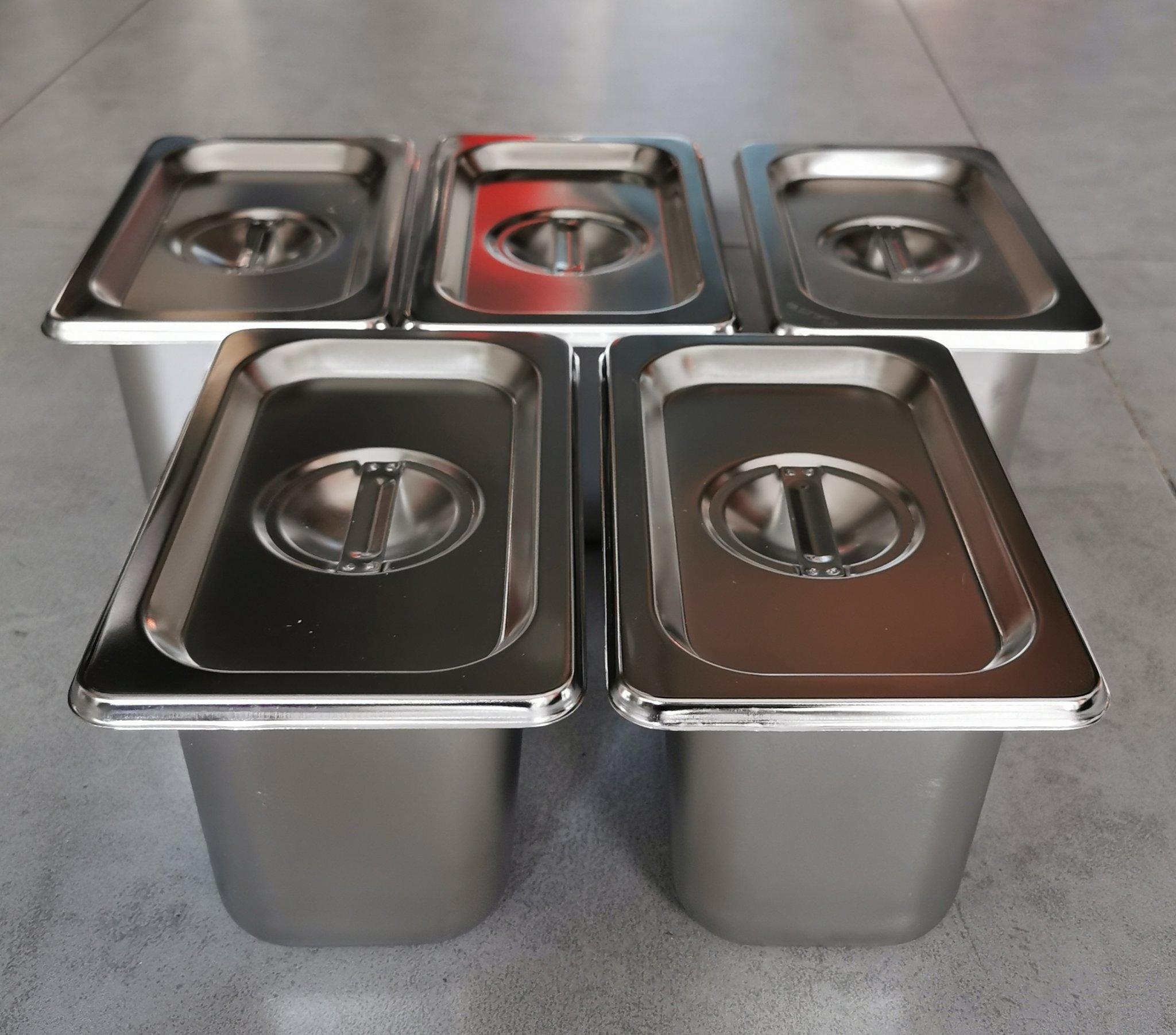 khay inox đựng topping (combo 5 bộ)